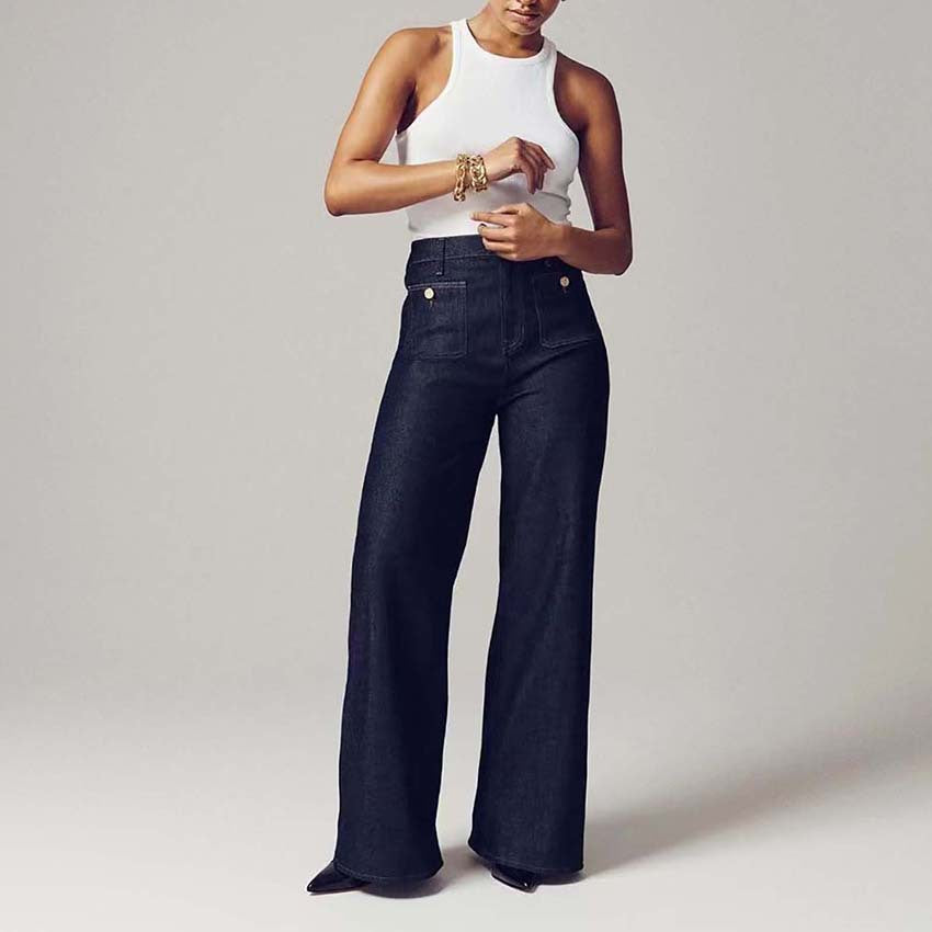 Light Blue Wide Leg Jeans