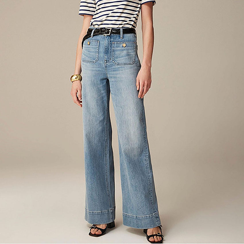 Light Blue Wide Leg Jeans