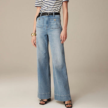 Light Blue Wide Leg Jeans