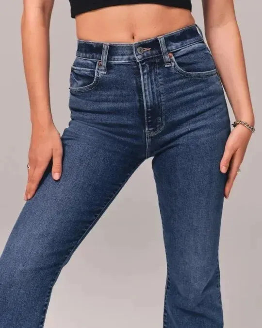 Light Blue High Waist Flared Jeans