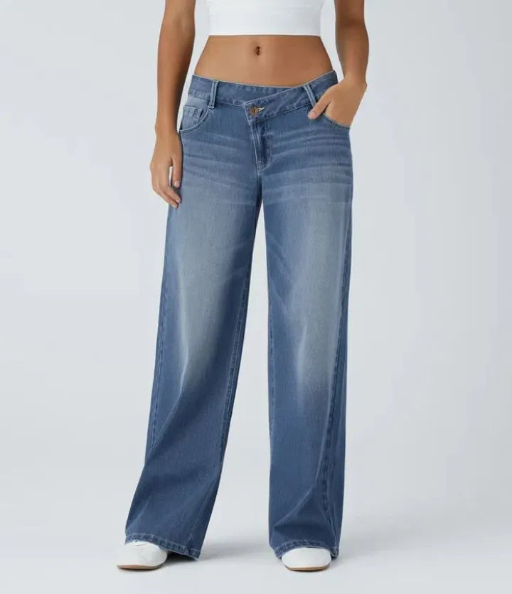High Waist Straight Leg Jeans