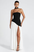Vestido Maxi Elegante Isadora™ com Fenda: Conforto Luxuoso para Eventos Memoráveis